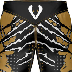 Shorts de combat MMA Venomous Gold Reaper – Qualité supérieure, personnalisables, avec cordon de serrage, taille mi-haute, motif tendance, service OEM - Product Image 5