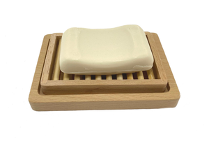 Porte-savon en bambou naturel pour salle de bain |   Plateau à savon durable avec design de drainage rapide - Product Image 2