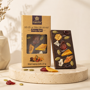 Barras de chocolate negro intenso al por mayor con nueces y frutas secas de elección en caja de embalaje personalizada - Product Image 2