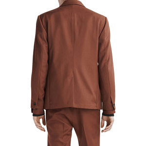 Veste de costume trench formelle coupe slim longue en coton 100% à carreaux croisés pour homme, automne-hiver, coupe-vent - Product Image 3