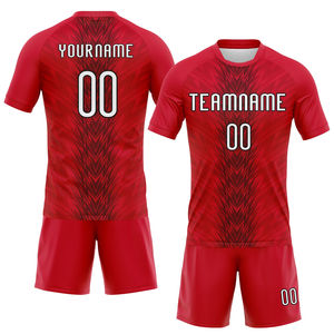 Nuevo Conjunto de Uniforme de Voleibol Sublimado con Diseño de Flecha Roja, Blanca y Negra, Personalizado, Cómodo, de Secado Rápido, para Entrenamiento - Product Image 1