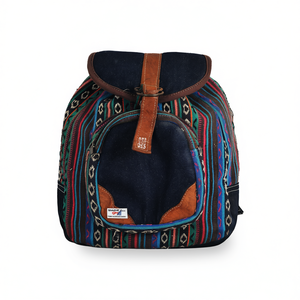 Sac à dos décontracté en denim Gheri en coton durable fait main, style bohème, pour usage quotidien - Product Image 2