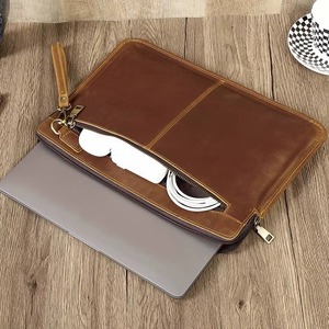 Vintage Modern Genuine Leather Sling <b>Laptop</b> <b>Sleeve</b> with Durable Design for Business Daily Use for Men LS-0226 - Product Image 6
