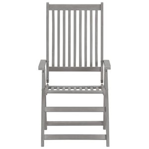 3-Piece Patio <b>Reclining</b> <b>Garden</b> <b>Chairs</b> with Cushions Solid Acacia <b>Wood</b> - Product Image 4