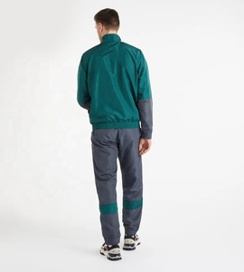 Ensemble veste coupe-vent à capuche et pantalon de jogging pour homme, color block, léger, coupe-vent, séchage rapide, spandex/polyester, vêtements de sport avec logo - Product Image 5