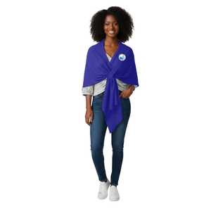 Jack <b>and</b> Jill Adult Blue <b>Shawl</b> <b>Wrap</b> Soft Lightweight Elegant Fashion Scarf Casual Party Wear Comfortable Stylish Women Acces - Product Image 2