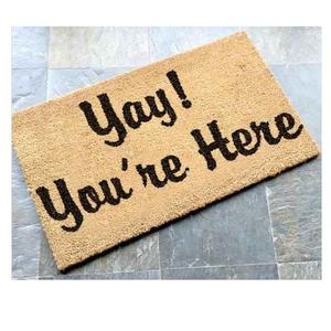 Tapis de porte en fibre de coco de qualité supérieure, résistant aux intempéries, pour usage extérieur, tapis grattoir anti-salissures robuste pour entrée de maison et de bureau, en vente - Product Image 6