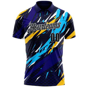 เสื้อโปโลกีฬาผู้ชายแบบใหม่ ออกแบบเองได้ ผลิตจากโรงงาน สำหรับเล่นดาร์ท โบว์ลิ่ง กอล์ฟ  แบบพิมพ์ลายซับลิเมชั่น - Product Image 3