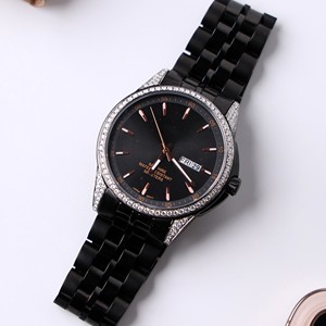 Luxury Mens Quartz <b>Watch</b> Sapphire Crystal 46mm 20mm <b>Black</b> Stainless Steel Bracelet Business Casual Japan Quartz Movement OEM - Product Image 3