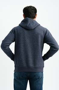 Pull à capuche imprimé décontracté pour hommes – Mélange de coton et polaire, capuche à cordon réglable, poche kangourou, streetwear automne-hiver - Product Image 2