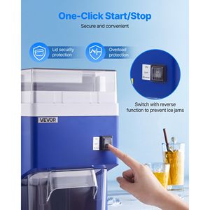 Macchina Tritaghiaccio Elettrica Commerciale 300W in Acciaio Inox, Grande Capacità 1.91QT/1.8L, Trituratore per Coni di Neve con Motore Potente - Product Image 5