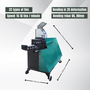 Dobladora de estribos de acero inoxidable CNC 2D automática, dobladora de barras de refuerzo de 6-8mm con componente de núcleo de motor, nueva condición - Product Image 6