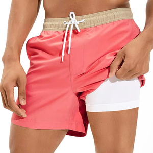 Shorts de course pour hommes à logo personnalisé, séchage rapide, respirants, écologiques, 100% coton, avec cordon de serrage, taille élastique, double couche - Product Image 6