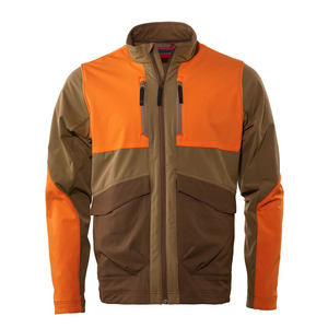Men's Soft Shell <b>Jacket</b> Color Blocked Orange Brown Zip Fly Water Resistant Outdoor Hunting Coat Regular Fit Autumn Wear - Product Image 4