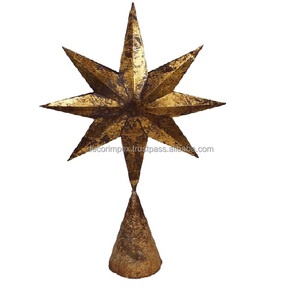 Adorno de estrella dorada decorativo de farolillos de hierro y adornos de farolillos decorativos para festivales de oro y plata - Product Image 1