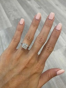 Anillo de Compromiso de Diamante de Corte Radiante de 3 Quilates, Chapado en Platino, Oro Blanco de 14k, Unisex, Clásico, Solitario, Certificado IGI, Diamante D - Product Image 2