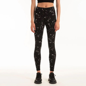 Leggings de sport taille haute pour femme, effet ventre plat, couleur unie, 82,5 % polyester, 17,5 % élasthanne, pour la course, la gym et le yoga - Product Image 3