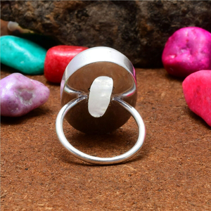 Natural Rainbow <b>Moonstone</b> 925 Sterling Silver <b>Ring</b> Handmade Gemstone Jewelry Wedding Anniversary Gift <b>Ring</b> for Her - Product Image 3