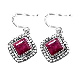 <b>Red</b> Beryl 925 Sterling Silver Stud <b>Earrings</b> Gold Plated Boho Wedding Anniversary Party Jewelry Handmade Luxury Gift for Women - Product Image 1