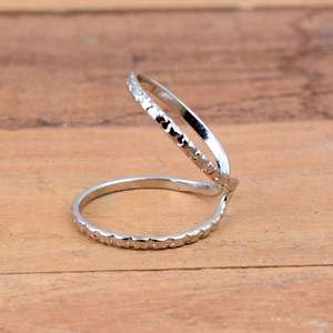 SHYAM JEWELRS Luxury 925 <b>Sterling</b> <b>Silver</b> Checkered Splint <b>Ring</b> <b>Adjustable</b> Arthritis Joint Support Band - Product Image 3