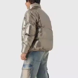 Veste bomber d'hiver décontractée de haute couture pour hommes et femmes, en toile respirante avec fermeture éclair - Product Image 3