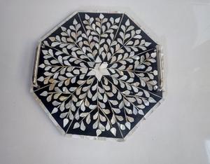 Bandeja Feng Shui de Lujo Hecha a Mano con Incrustaciones de Hueso Ecológicas, Diseño Decorativo Elegante, Calidad Premium para Servir en el Hogar y la Cocina - Product Image 1