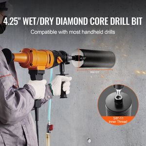 Punta da trapano diamantata per muratura e cemento da 4,25 pollici, per foratura a umido/a secco, con adattatore per punta pilota - Product Image 2