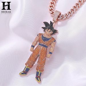 Collar con Colgante de Guerrero Anime Personalizado, Estilo Hip Hop, con Incrustaciones de Diamantes, para Hombre - Product Image 5