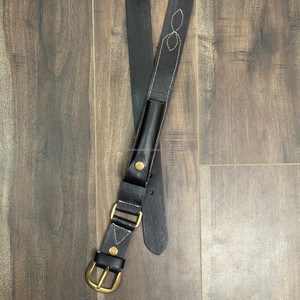 Handmade Boot Stitch Full Grain <b>Leather</b> Hobble <b>Belts</b> with with Knife <b>Pouch</b> & Reinforced Stitching for Equestrian & Outdoor Use - Product Image 4