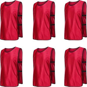 เสื้อกีฬาตาข่ายสีแดงสำหรับฝึกซ้อมฟุตบอล ระบายอากาศได้ดี แบบไม่มีแขน - Product Image 2