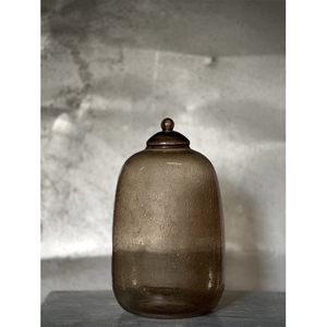 Pot en verre à bulles vertes de qualité supérieure avec couvercle, idéal pour l'organisation de la maison et une présentation élégante sur la table - Product Image 4