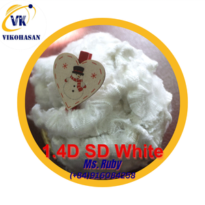 Haute qualité 1.4D SD solide blanc Polyester fibre discontinue ignifuge recyclé GRS certifié pour le béton à faible coût Vikohasan - Product Image 3