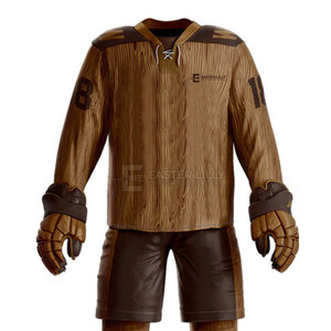 Uniforme de hockey sobre hielo personalizado al por mayor, hecho de tela de poliéster transpirable, con nombre, número y logotipo del equipo personalizados - Product Image 4