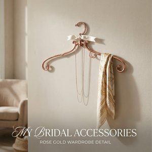 Handcrafted Brass Rose <b>Gold</b> Cloth Hanger Wall Mounted Luxury Wardrobe Hook Organizer for Bedroom Closet Decor Home Decor Rack UK - Product Image 1