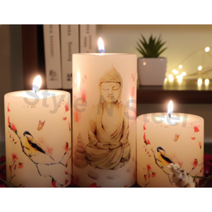 BUDDHA <b>CANDLES</b> designs decor option Home Decoration Weddings Christmas Easter Birthday & Valentine's Day - Product Image 2