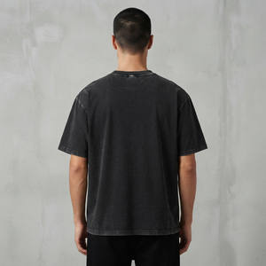 Camiseta de algodón con estampado gráfico personalizado, estilo vintage, manga corta, lavado ácido, para uso unisex, cómoda de llevar. - Product Image 6