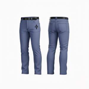 Jeans pour hommes de qualité supérieure, 100% coton, légers, lavés, coupe droite mi-haute, respirants, décontractés, denim personnalisé par RIVIAN ATLANTIC - Product Image 1
