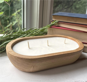 Wood Dough Bowl For Candle and Centerpieces Christmas Parties Home Decoration Wood Candle Dough Bowl - Product Image 6