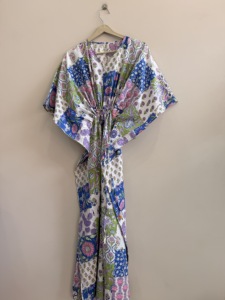 Vestido kaftán largo de algodón suave y transpirable para mujer - Product Image 3