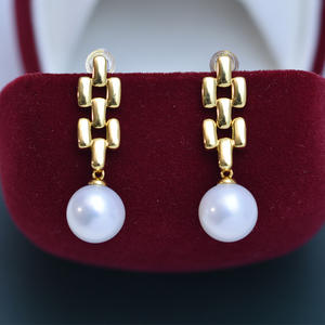 Zhuji Danshui 9-10mm S925 <b>Silver</b> <b>Earrings</b> Strong Light Purple <b>Pearl</b> with Simple Design Women's Fine Flaws Accessories - Product Image 1