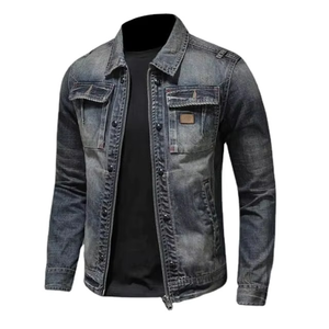 Nuevo Diseño, Chaqueta Vaquera para Hombre, Estilo Moderno, Chaquetas Vaqueras para Hombre en Venta, Mayorista, Sin Estampado - Product Image 2
