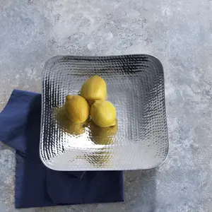 Plateau en métal fait main de luxe, décoration intérieure haut de gamme, tendance mondiale, style américain plaqué, pour la maison et la décoration de table de mariage, sûr - Product Image 2