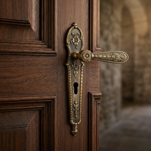 ชุดมือจับประตูทองเหลืองพรีเมียมพร้อมชุดล็อคแบบฝัง |   มือจับประตูหรูหราสำหรับประตูภายใน |   ฮาร์ดแวร์สำหรับตกแต่งภายในโรงแรม - Product Image 3