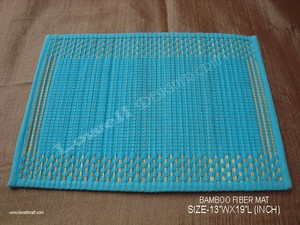 Handwoven blue Patterned Table Mat Eco Friendly Cotton Jute Blend Durable Dining <b>Placemat</b> for Home Kitchen Use - Product Image 2