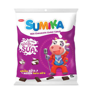 Sumika Milk Chocolate Chewy <b>Candy</b> 70g Purple Bag Sweet Chocolate Flavor - Product Image 1