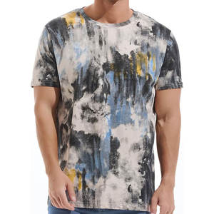 T-shirt pour homme coupe ample 100 % coton, col rond, imprimé sérigraphié avec motif lettres, anti-boulochage - Product Image 3