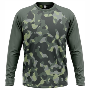 T-shirt de sport pour homme à manches longues, séchage rapide, respirant, performance athlétique, camouflage, entraînement, fitness, vêtements de sport - Product Image 6
