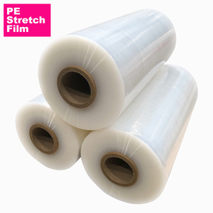 High Elasticity PE <b>Stretch</b> Film Roll Film Custom Length 500mm Width Protective <b>Machine</b> Grade Logistics Wrapping Plastic Film - Product Image 1