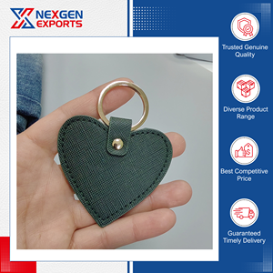 Proveedor de Renombre que Vende Llaveros de Cuero PU en Forma de Corazón, Hechos a Mano, Personalizables, Multicolores, de la Mejor Calidad, Disponibles al por Mayor - Product Image 2