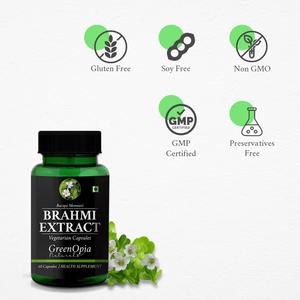 Brahmi (Bacopa Monnieri) Prensado en Frío, Silvestre, 60 Cápsulas Vegetarianas |   Suplemento de Plantas Medicinales |   Marca Privada OEM Disponible - Product Image 4